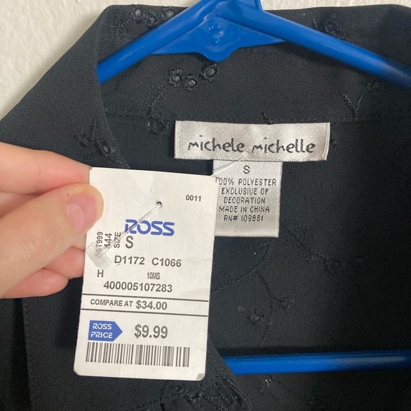 NWT Michele Michele Witchy Whimsygoth Floral Lace Button Down Shirt Size Small - Picture 2 of 4